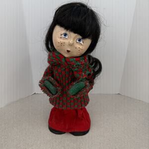 Vintage 1985 Carloling Girl Sandra Hasson Christmas Doll